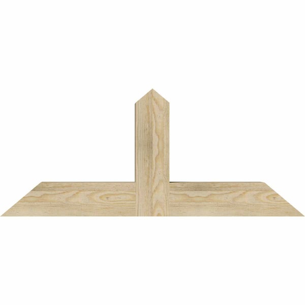 Ekena Millwork Portland Rough Sawn Timber Gable Bracket, Douglas Fir, 36"W x 15"H x 4"D x 4"F, 10/12 Pitch GBW036X15X0404POR00RDF - main